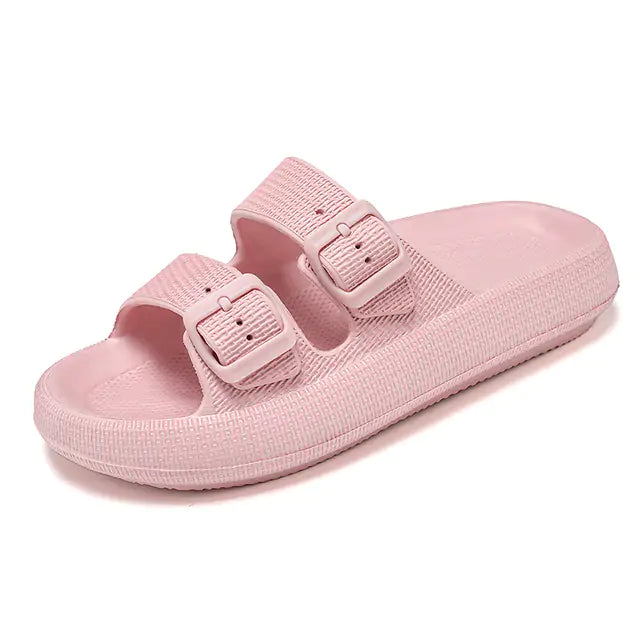 Snoozysoft Light Beach Couple Slippers