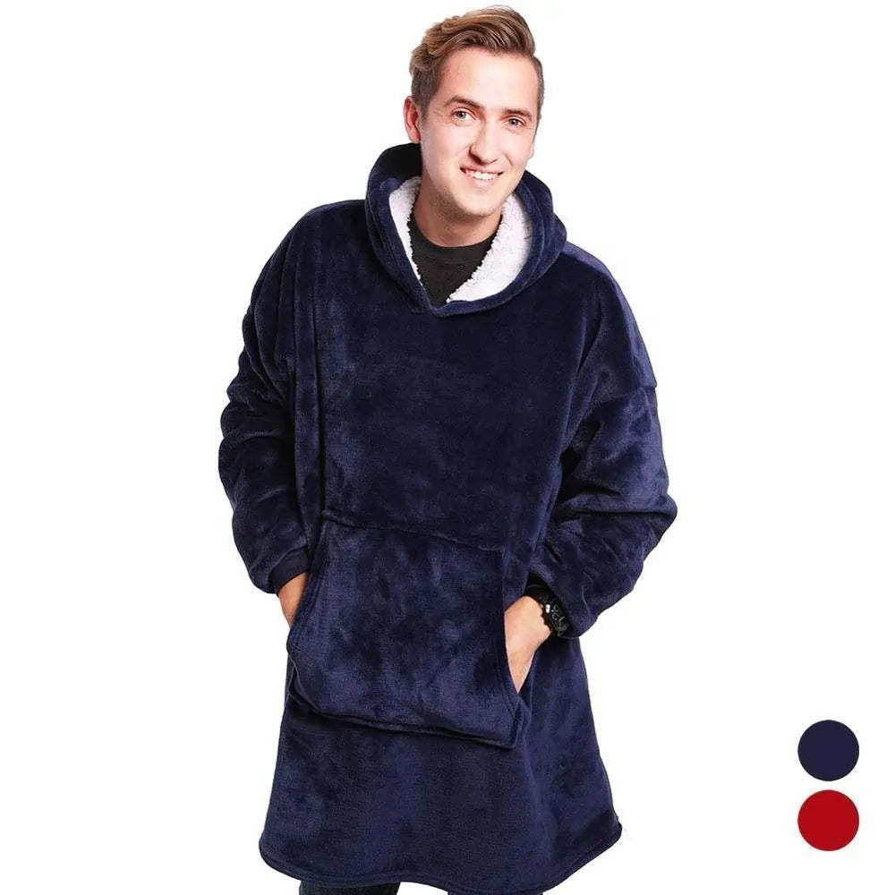 Snoozysoft Winter Sherpa Blanket With Sleeves