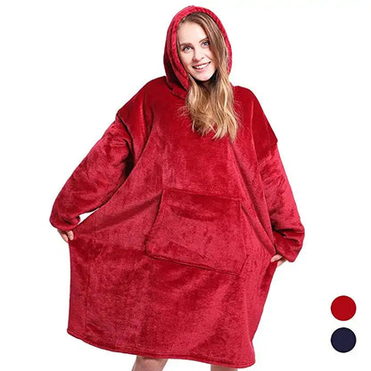 Snoozysoft Winter Sherpa Blanket With Sleeves