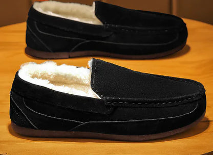 Snoozysoft Fluffy Men's Slippers Toasty Black